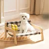 Кошачьи кровати мебель деревянный питовой диван с четырехсезонным универсальным умываемым кошачьим кроватью для собачьей кровать для летней сборки
