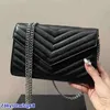 Sac de créateur Femmes Purse Fashion Enveloppe Package Chain Classic Crossbodybag Hands Dames Portefeuille Gol Silver Hardware Sauvel