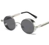 Steampunk zonnebrillen Ronde frame metalen veer voet trendy mode mannen en vrouwen2321628