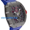 RM Luxury Watches Mechanical Watch Mills RM011 'Felipe Mass' Sandblasting Grade 5チタンクロノグラフST5G