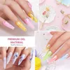 Nail gel gel polonais ensemble Makartt 6pcs arc-en-ciel trempé au large de la manucure de bricolage