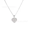 French small crowd Fried Dough Twists chain titanium steel heart-shaped necklace womens stainless steel love pendant necklace