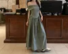 Kleid absolut schöne französische One-Shoulder-Kleidung weibliche Sommer-Taille dünne lange dünne Abschnitte machen alte Jeansrock