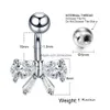 Navel Bell -knappen ringer Nya rostfritt stål Piercings Zircon Belly Piercing Body Jewelry Drop Delivery DHF3L