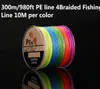 300m980ft PE Linea 4 Braids Pesca 10m per colore Test multicolore da 10100 libbre per prestazioni di higrade ad alta qualità di alta qualità3687381