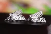 925 Boucles d'oreilles en argent en argent sterling pour femmes 6 mm7mm8mm9mm10mm11 mm12 mm en perle ou perle ronde semi-monture Boucle d'oreilles Butterfly Trendy3522844