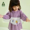 Платья девочки Amila Baby Girl Платье 2023 Весна Новая 100% хлопковая a-line Женская одежда, подходящая для девочек Гладкая и модная детский деть.