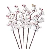 Decorative Flowers 5Pcs 60cm Artificial Plum Blossom Fake Home Wedding Decorateation (White)