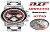 AIF B01 Chronograph 43 Swissair A7750 Automatic Mens Watch AB01211B1B1A1 Black White Dial Down Steel Hole Bracelet Edition PTBL PU7706337