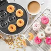 Moldes para hornear Mini Donut Maker Electric Machine 110V-220V El recubrimiento antiadherente hace 7 rosquillas en minutos de postres en casa y comercial