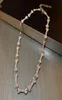 Collar colgantes cadena de suéter geometría de diamantes de imitación de diamantes de lujo collar de estilo coreano de lujoso hojas de huesos clavícula88620118469424