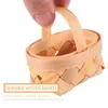 Bouteilles de rangement 12 PCS Panier tissé Panier à la maison décorations décorations en vrac en vrac de bois minimots portables artisanat meubles pour enfants