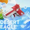 Sand Play Water Fun 2024 New Summer Gun Toy Desert Eagle Pistol Non Electric High Voltage 10 Meter Range Retro Colored Beach Q240408