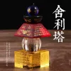 Sculptures 2023 HOME CAR Altar Buddhist safety healthy talisman Amulet crystal buddha Pagoda tower Sacred Sarita stupa Manna bottle