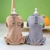 Vêtements pour chiens à quatre pattes de combinaison élégante pour animaux de compagnie pour chiens pour chiens avec des chiots à anneaux de traction