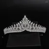 Clip per capelli Jade Angel Luxury Zircone Zircone Rhinestone Crown Birthday Birthing Accessori Tiara Accessori Donne Donne