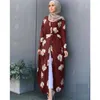 Vêtements ethniques Dubaï Open Abayas Femmes musulmanes Kimono Cardigan Imprime maxi Durquie Kaftan Islam Maroc Robes Arabe Party