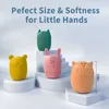 Toys de bain 4pc / ensembles de semets douche dessin animé toys animaux baby toys jouets de bain en silicone flottants