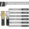 Haarschneider Kemei K33S Verstellbarer Friseur Elektrische Haar Clipper Professionelles LCD -Haarthaar Bart Bart Haarschnittmaschine wieder aufladbar T240507