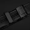 Paski Bison Dżins Mężczyzna automatyczne Pasy Luksusowe projektanty biznes prawdziwy skórzany pasek tali