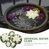 Decoratieve bloemen 5 pc's Outdoor Decor Artificial Floating Lotus Water Lelies Bloemvijver Witte planten