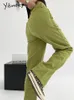 Женские джинсы yitimuceng Женщина с низкой талией мешковатая весенняя мода неоново-зеленая прямая уличная уличная одежда Широко-нога.
