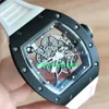RM Luxury Watches Mechanical Watch Mills Men's Series Full Hollow Black Ceramic Manual Mechanical RM055 Limited Edition 50 Men's Watches ST9J