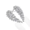 2024 Browling Vintage Fashion Jewelry Sterling Sier Full Marquise Cut White Topaz CZ Diamond Eternity Wing Pierścień Regulowany Pierścień
