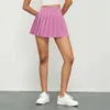 Röcke Skorts Frauen pleite Shorts Tennisrocks hoher Taille Yoga Fitness Sport Rock Fitnessstudio Running Casual Minirock mit Taschen D240508