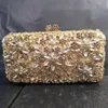 Schneeflockenfrauen Roségold Kristall Clutch Bags Stein Abend Geldbeutel Hochzeit Braut -Strass -Clutches und Handtaschen Partytasche 240430