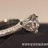 Bande de femmes Tiifeany Ring Jewelry Fireworks Cut Diamond V Gold Mosang CNC Hand Set High Quality