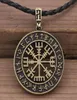 Viking Pirate Compass Collier Rune Alloy Men039 Jewelry populaire4689412