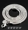 3 mm 925 Sterling Chain Silver Necklace 16/18/20/22/ 24 inch vaste zilveren Lobster Clasp kettingketens voor vrouwen sieraden7763056