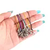 Keychains 20pcs/Los Buntes Telefon Lanyard Polyester Mobile Gurtkabel mit Hummerverschluss für DIY Lanyards Keychain -Kettenhandwerk erfassen