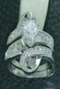 Gioielli di moda Mystic Divinity Jewelery 5A Zircon CZ 10KT Bianco Oro Pieno set di anelli nuziali SZ 510 8930167