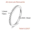 Anneaux de bande 2CT Ring Mosonite Sunflower pour les femmes 925 STERLSILVER ENGAGEMENT DE MEDIAL SPARKLIDAMOND BAND BRIDAL Set Gift Jewelry J240508