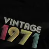 T-shirts voor heren Mens Retro 1971 T-shirt Verjaardagscadeau 100 katoen top zomer y2k basic korte mouwen t-shirt o-neck aangepast DIY T-shirtl2405