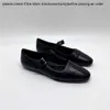Les chaussures de banlieue Row the Row Simple Top Caler Cowhide Single Shoes Flat Bottom Mary Jean French Small Leather Shoes CT0T