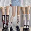 Kindersocken Sommerknie hohe Socke für Mädchen süßer Bowknotstil -Kalbsocke für Chilren Soft Mesh Fishnet Strumpfsock -Kleidung Accessoires
