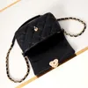 Sac à main vintage mini LOVE LOVE SQUATE CUIR FATTY FEMMES FEMMES CLASSIQUE CLASSION CHAMP RHOMBUS Portefeuille en réseau High Crossbody Designer Small Tote Sac