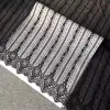 Rzęsy 3Meter/działki rzęsy koronkowe wykończenie czarny biały koronkowy materiał ręcznie robiony ubrania ślubne Akcesoria o szerokości 150 cm