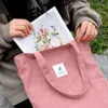 Borsa per vellutoy per donne borse per acquirenti ambientale in tela riutilizzabile spalla borse da scuola per la scuola regalo di Natale 240429