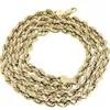 Mens Mélanges 1 10th 10k Yellow Gold Fill 5 50 mm Chain de corde creux Collier 24 pouces 2637