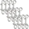 Hondenkragen 12 pc's dubbele gesp huisdieren metalen snaps haken lanyard clasp rugzak riem ketting klemps zinklegering diy beëindigde clips