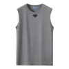 T-shirt T-shirt heren tanktops t shirts zomer slanke sport sporten ademende zweet-absorberen zwart ondergoed onderste top fi heren kleding s1xr#