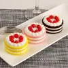 Fleurs décoratives 6 3,5 cm SlowRebound Soft Pu Mini Simulation Gâteaux Modèles Artificial Foods Faux For Shop Home Dining Decoration Pendant