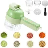 Portable 4 en electricidad 1 juego de cortador de vegetales Mini procesador de alimentos inalámbricos Ajo Chili Ceber Celery Ginger Chopper con cepillo Mi gger