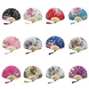 Prodotti in stile cinese in bambù Flowing Flowing Fan Vintage in stile cinese in stile cinese stampato floreale decorazione del matrimonio decorazione da ballo da ballo Fan Dance Hand Fans Props