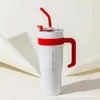 1pc Isolle Salraw Cup Summer Hot Selling Giant Isoled Cup Hanking Cream Cream Copo Grande Capacidade Portátil