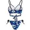 Swimwear pour femmes Bikini sexy set Femme Butterfly Evil Eye Sweins Abstract Animal Swim Surf Two-Piece Vintage Swimsuits